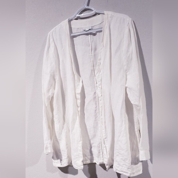 Pure Jill 100% Linen Open Front Cardigan/Kimono Size XL - Picture 1 of 9